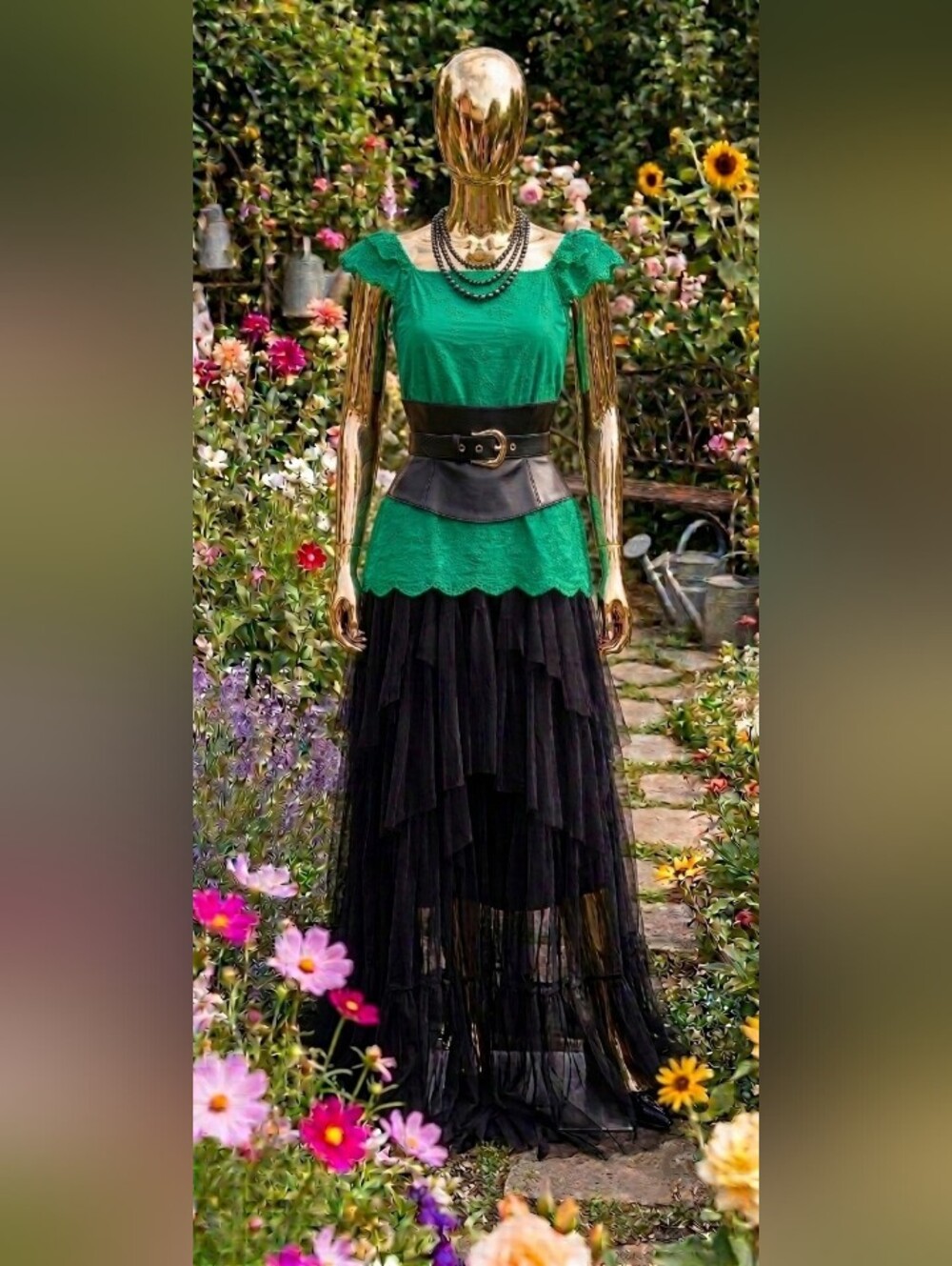Gorgeous Vintage Green Emerald Lace Top 💚